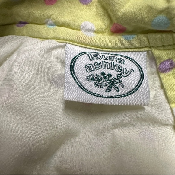 Laura Ashley Smocked Lime green floral print Dress Size 4 - Picture 2 of 7